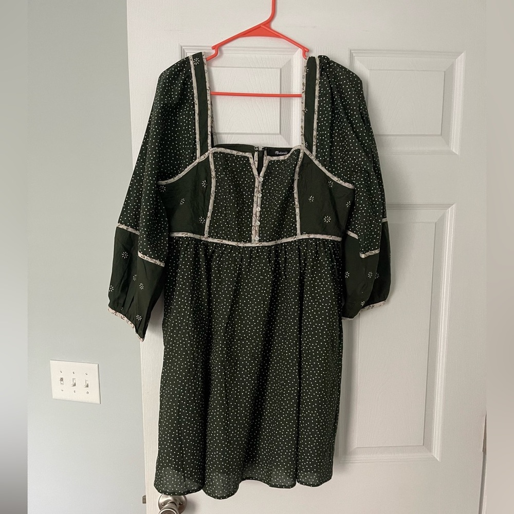 Madewell Floral Mix Square-Neck Mini Dress brand new